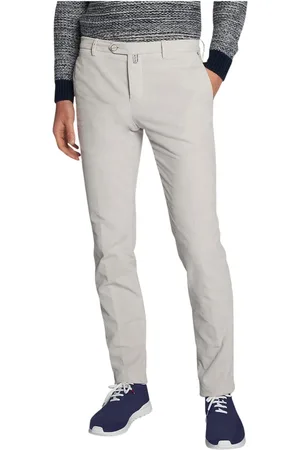 Kiton Broeken, Heren, Grijs, W38, Katoen, Stretch Katoen Glacier-Grey Slim Fit Broek