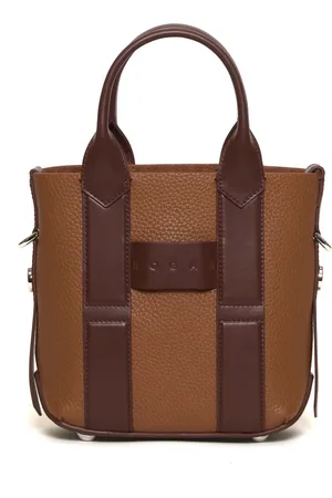 Hogan Tassen, Dames, Bruin, ONE Size, Kleine Leren Shopping Script