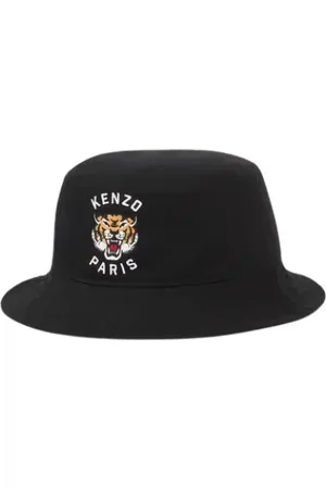 Kenzo Accessoires, Heren, Zwart, ONE Size, Katoen, Varsity Bucket Hat