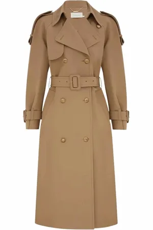 ZIMMERMANN Mantels, Dames, , S, Katoen, Khaki Crush Trenchcoat