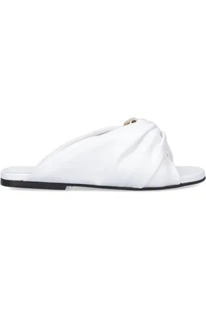 J.W.Anderson Schoenen, Dames, Wit, 36 EU, Leer, Witte Slider Sandalen