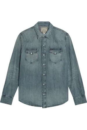 Ralph Lauren Jassen, Heren, Blauw, S, Katoen, Long Sleeve Shirt
