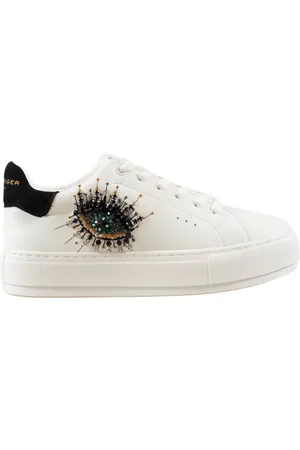 Kurt Geiger Schoenen, Dames, Wit, 35 EU, Katoen, Laney Eye Sneakers