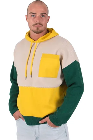J.W.Anderson Sweatshirts & Hoodies, unisex, Geel, L, Colourblock Hoodie
