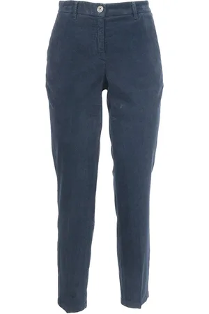 Jacob Cohen Broeken, Dames, Blauw, L, Velvet Rib Broek Marina Model