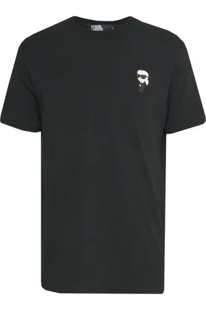 Karl Lagerfeld Tops, Heren, Zwart, XL, Katoen, Katoenen T-shirt