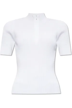 Tory Burch Blouses & Shirts, Dames, Wit, S, Leer, Top met korte mouwen