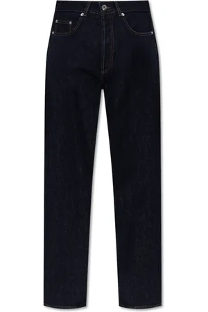 J.W.Anderson Jeans, Dames, Blauw, W31, Denim, Logo Grid Denim Jeans