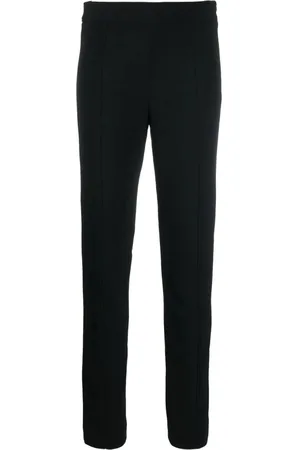 Proenza Schouler Broeken, Dames, Zwart, XS, Katoen, Zwarte Slim Bi-Stretch Crêpe Broek