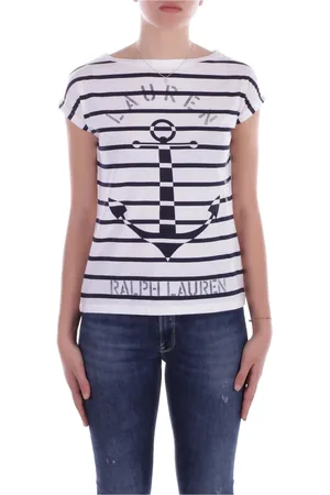 Ralph Lauren Tops, Dames, Wit, S, Katoen, T-shirts en Polos Wit
