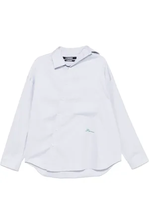 Jacquemus Overhemden, Heren, Grijs, M, Katoen, Lichtgrijs Button-Up Shirt