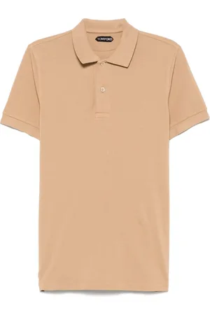 Tom Ford Tops, Heren, , L, Katoen, Katoenen polo shirt met piqué design