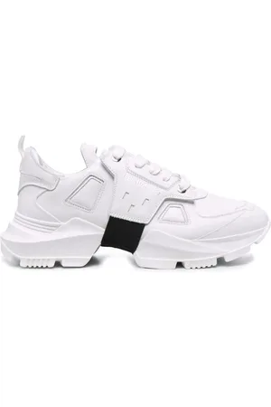 Les Hommes Schoenen, Heren, Wit, 42 EU, Leer, Witte Leren Lage Sneakers