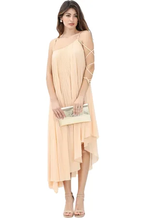 Patrizia Pepe Kleedjes, Dames, Roze, S, Ethereal Midi Jurk