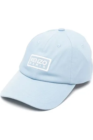Kenzo Accessoires, Heren, Blauw, ONE Size, Slide-Buckle Gebogen Klep Pet