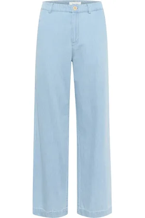 Part Two Jeans, Dames, Blauw, W32, Denim, Wide Leg Denim Jeans