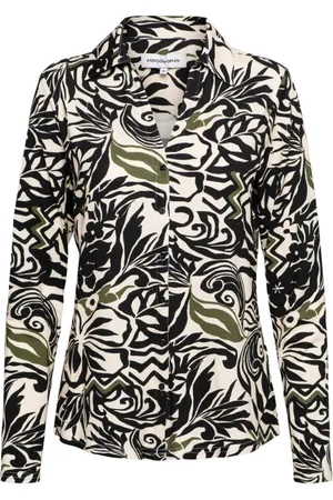 &Co Woman Blouses & Shirts, Dames, Veelkleurig, M, Vayen Leaf A