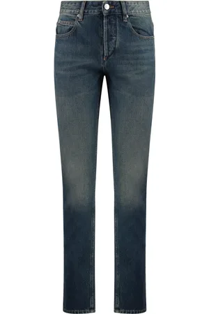 Isabel Marant Jeans, Dames, Blauw, M, Katoen, Stretch Katoen Slim-fit Jeans