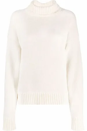 Jil Sander Truien, Dames, , 2Xs, Polyester, Cashmere Blend Turtleneck Trui