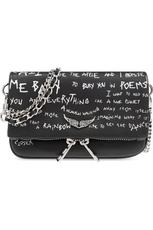 Zadig & Voltaire Tassen, Dames, Zwart, ONE Size, Leer, Rock Nano Schoudertas