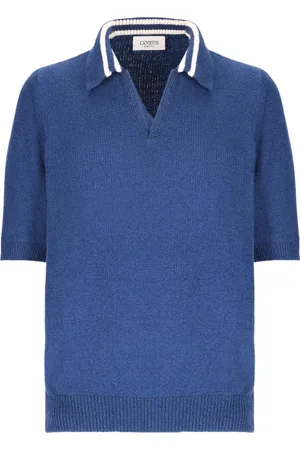 LANEUS Truien, Heren, Blauw, XL, Katoen, Polo van katoengaren