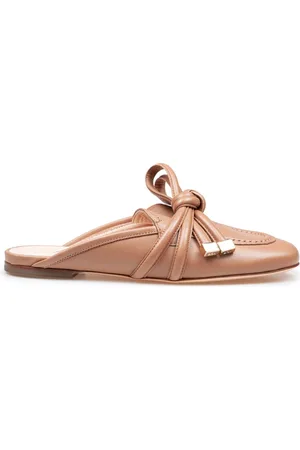 AGL ATTILIO GIUSTI LEOMBRUNI Schoenen, Dames, Bruin, 37 1/2 EU, Leren strikmuiltjes in cacaokleur