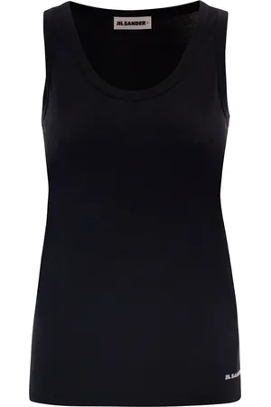 Jil Sander Tops, Dames, Zwart, XS, Katoen, Top zonder mouwen