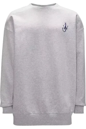 J.W.Anderson Sweatshirts & Hoodies, Heren, Grijs, M, Katoen, Grijze Katoenen Sweatshirt