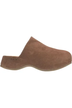 INUIKII Schoenen, Dames, Bruin, 40 EU, Leer, Sabot Venezia Chestnut Clogs