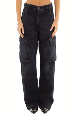 Diesel Jeans, Dames, Zwart, W27, Denim, Denim Cargo Pants in 02