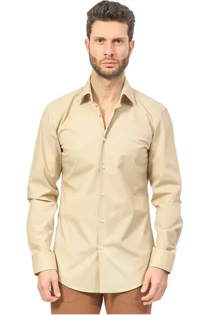 HUGO BOSS Overhemden, Heren, , L, Katoen, Slim Fit Lange Mouwen Overhemd