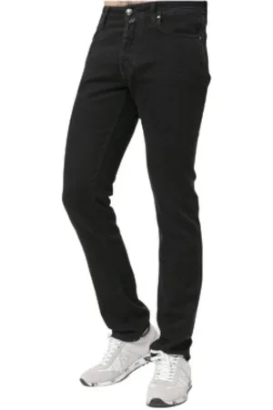 Jacob Cohen Jeans, Heren, Zwart, W31, Katoen, Slim-Fit Bard Straight Jeans