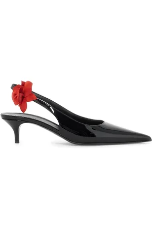 MAGDA BUTRYM Schoenen, Dames, Zwart, 40 EU, Leer, Roze Lakleren Slingback Décolleté