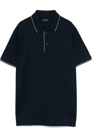 Paul & Shark Tops, Heren, Blauw, M, Katoen, Katoenen polo shirt met 2 knopen Italië