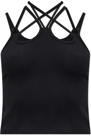 AVAVAV Tops, Dames, Zwart, S, Katoen, Geribbelde top