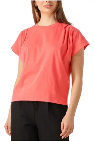 Minus Tops, Dames, Rood, 2Xl, Koraal Sevira T-shirt