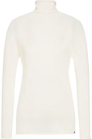 Kiton Truien, Dames, Wit, XS, Cashmere Polo-neck Trui