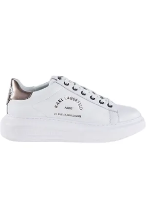 Karl Lagerfeld Schoenen, Dames, Wit, 36 EU, Leer, Kapri Sneakers