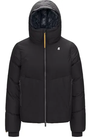 K-Way Jassen, Heren, Zwart, S, Nylon, Thermo Zwart Blauw Puffer Jacket