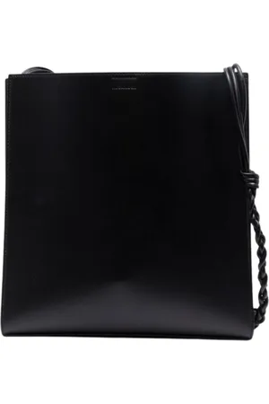 Jil Sander Tassen, Heren, Zwart, ONE Size, Leer, Crossbodytas