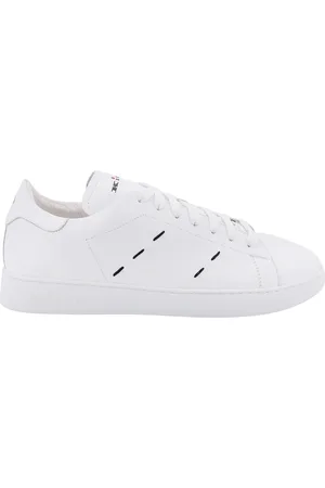 Kiton Schoenen, Heren, Wit, 44 1/2 EU, Leer, Verfijnde leren sneakers