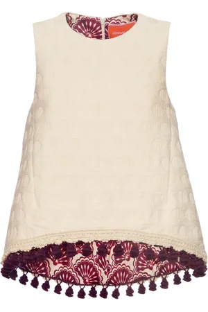 La DoubleJ Tops, Dames, , S, Katoen, Creamy Jacquard Asymmetrische Top