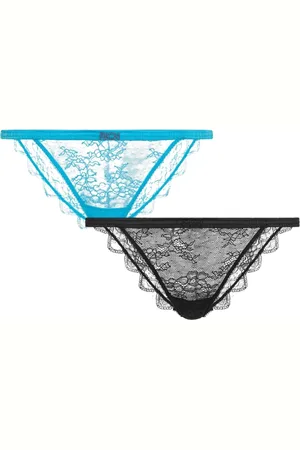 John Richmond Ondergoed, Dames, Veelkleurig, M, Geborduurde kanten bikinislip