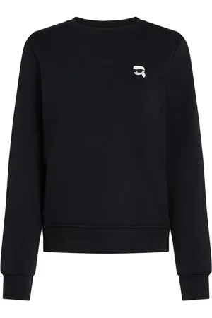 Karl Lagerfeld Sweatshirts & Hoodies, Dames, Zwart, M, Katoen, Icon Sweatshirt