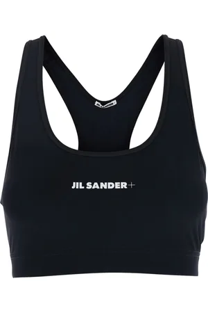 Jil Sander Tops, Dames, Zwart, L, Logo Sportbeha Tech Fabric