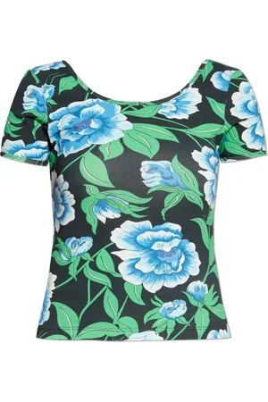 Kenzo Tops, Dames, Veelkleurig, L, Katoen, Top met bloemenmotief