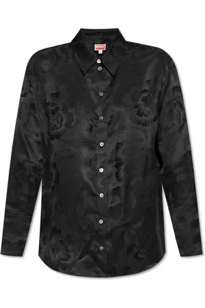 Kenzo Blouses & Shirts, Dames, Zwart, S, Shirt met bloemenmotief