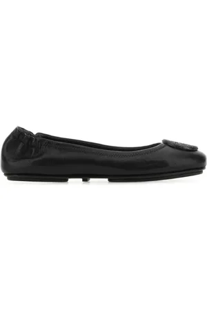 Tory Burch Schoenen, Dames, Zwart, 35 EU, Leer, Minnie Travel Ballerina`s