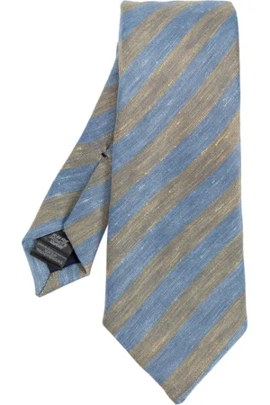 Paul Smith Accessoires, Heren, Grijs, ONE Size, Linnen, Das met zijdeglans