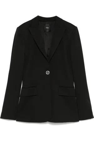 Pinko Jassen, Dames, Zwart, S, Zwarte Blazer met Knopen